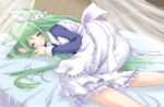 animal_ears arietta_(7th_dragon) cat_ears closed_eyes eyes_closed green_hair kitagawa_mikio long_hair maid mikio sleeping solo 