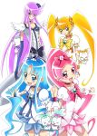  bad_id blonde_hair blue_dress blue_eyes blue_hair chypre_(heartcatch_precure!) coffret_(heartcatch_precure!) cologne_(heartcatch_precure!) cure_blossom cure_marine cure_moonlight cure_sunshine dress hanasaki_tsubomi heartcatch_precure! kurumi_erika long_hair magical_girl multiple_girls myoudouin_itsuki pink_dress pink_eyes pink_hair ponytail potpourri_(heartcatch_precure!) precure purple_hair single_elbow_glove single_glove tsukikage_yuri twintails white_background yellow_eyes yotsuha_(artist) 