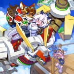  animal_ears cat_ears catgirl dog_ears dog_tail elh_melizee goggles kemono mecha red_savarin robot solatorobo white_hair 