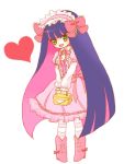  bad_id dress hachimichu hairband lolita_fashion long_hair multicolored_hair panty_&amp;_stocking_with_garterbelt pink_dress solo stocking_(character) stocking_(psg) striped striped_legwear striped_thighhighs sweet_lolita thigh-highs thighhighs two-tone_hair 