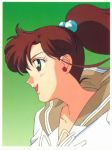  bishoujo_senshi_sailor_moon brown_hair green_eyes kino_makoto ponytail profile school_uniform 