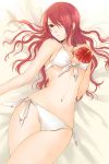  bikini flower hijiri_ruka kirijou_mitsuru long_hair persona persona_3 red_eyes red_hair redhead solo swimsuit 