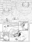  closed_eyes comic couch eyes_closed hat library monochrome no_hat no_headwear open_mouth patchouli_knowledge remilia_scarlet sitting sleeping smile sonson_(eleven) touhou translated voile wings 