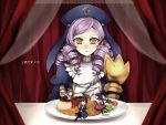  cornelia cornelia_(umineko) curtains dlanor_a_knox drill_hair food furudo_erika gertrude hat japanese_flag melting_scarlet plate purple_eyes umineko_no_naku_koro_ni violet_eyes willard_h_wright yellow_eyes 