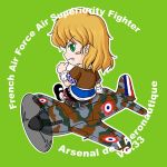  arm_warmers arsenal_vg.33 blonde_hair blush_stickers commentary_request green_eyes mizuhashi_parsee pointy_ears sakurato_tsuguhi short_hair touhou vg.33 world_war_ii wwii 