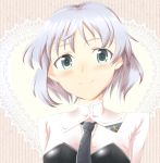  chomo_(asymmate) face green_eyes military military_uniform sanya_v_litvyak short_hair silver_hair smile strike_witches uniform 