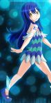  bare_shoulders black_eyes blue_hair dress fairy_tail happy long_hair wendy_marvell 