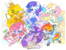  air_bubble animal animal_focus applejack bandage_over_one_eye bandaged_head bandages bell bib black_choker blonde_hair blue_eyes blue_hair blue_skin bubble candy chain chocolate chocolate_bar choker colored_eyelashes colored_skin commentary_request cuffs curly_hair demon_horns demon_tail demon_wings fang fluttershy food food-themed_hair_ornament full_body ghost_costume green_eyes green_hair hair_ornament hat hecun923 highres holding holding_candy holding_food holding_lollipop holding_pastry_bag holding_stuffed_toy horns jewelry letterboxed lollipop long_hair long_sleeves looking_at_food looking_at_viewer low-tied_long_hair mane_six_(my_little_pony) multicolored_hair my_little_pony my_little_pony:_friendship_is_magic neck_bell necklace no_humans one_eye_closed orange_hair orange_skin outside_border pastry_bag pearl_necklace pegasus pie pink_eyes pink_hair pink_skin pinkie_pie plate pony_(animal) pumpkin_hair_ornament purple_hair purple_horns purple_skin purple_tail purple_wings rainbow_dash rainbow_hair rarity_(my_little_pony) red_hair shackles shell_hair_ornament simple_background sparkle spiked_choker spikes sprinkles staff streaked_hair stuffed_animal stuffed_toy swirl_lollipop tail teddy_bear tongue tongue_out twilight_sparkle two-sided_sleeves two-tone_hair unicorn usekh_collar white_hat white_skin wide_sleeves winged_unicorn wings wrapped_candy yellow_skin 