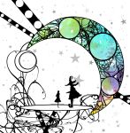 harada_miyuki highres moon original shadow silhouette witch 
