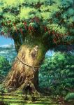  dryad forest from_behind male nature original oropi plant_girl scenery tree waving 