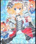  alice_margatroid colored_pencil_(medium) doll dool dress gothic_lolita lolita_fashion marker_(medium) pekopokox shikishi solo touhou traditional_media 