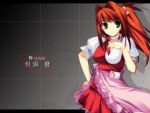  mai-hime my-hime red_hair sugiura_midori waitress wallpaper 