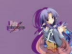  caster elf fate/hollow_ataraxia fate/stay_night fate_(series) japanese_clothes pointy_ears purple purple_hair wallpaper 