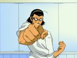  highres male punching school_rumble vector_trace 