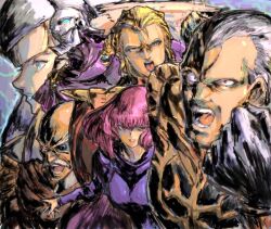  2girls 4boys angry carozzo_ronah char's_counterattack char_aznable commentary_request crossbone_vanguard dianna_soreil epaulettes fonse_kagatie gihren_zabi gloves gundam gundam_f91 haman_karn in-franchise_crossover looking_at_viewer military_rank_insignia military_uniform mobile_suit_gundam moto_murabito multiple_boys multiple_girls neo_zeon science_fiction shouting turn_a_gundam victory_gundam zanscare zeon zeta_gundam 