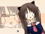  animal_ears arikawa_satoru cat_ears highres school_uniform twintails wallpaper 