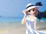  beach hat nanao_naru wallpaper 