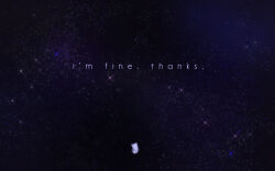  0_0 1other 2015 2d ambiguous_gender commentary digital_media english_commentary english_text ghost headphones napstablook negative_space night night_sky other_focus sheet_ghost sky solo star_(sky) starry_sky_background text undertale upside-down utdr_(toby_fox) wallpaper wide_shot zenamiarts 