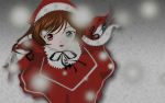  christmas desu dress heterochromia photoshop rozen_maiden snow snowing suiseiseki wallpaper 