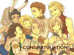  3girls 4boys arm_around_neck ashelia_b&#039;nargin_dalmasca ashelia_b'nargin_dalmasca bad_id balflear basch_fon_ronsenburg blonde_hair blue_eyes brown_eyes brown_hair bunny_ears closed_eyes dark_skin earrings everyone eyes_closed female final_fantasy final_fantasy_xii fran gloves group hand_on_chin hand_on_head hug jewelry larsa_ferrinas_solidor long_hair male multiple_boys multiple_girls penelo red_eyes riccovich short_hair vaan vest viera white_hair 