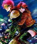  bat_(hokuto_no_ken) goggles hokuto_no_ken isi88 jacket lynn male motor_vehicle motorcycle pauldron pauldrons vehicle 