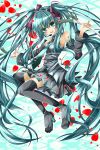  aqua_eyes aqua_hair bad_id boots detached_sleeves hatsune_miku headset high_heels long_hair nanase_nao necktie shoes skirt smile solo spring_onion thigh-highs thigh_boots thighhighs twintails very_long_hair vocaloid 