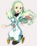  forehead green_hair guel inazuma_eleven inazuma_eleven_(series) long_hair open_mouth pantyhose solo unabara_goumou_onzen_(pixiv8505) wings 