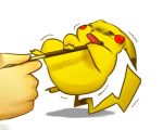  hand hands no_humans pikachu pocky pokemon pokemon_(creature) tea-child trembling 