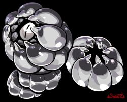  2017 2d 2others artist_name black_background creature digital_media duo moldbygg moldsmal monster no_humans one-eyed sido_(slipknot) simple_background undertale 