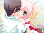  game_cg green_eyes mikagami_mamizu neko_koi pink_hair toono_sayaka whirlpool 