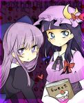  alternate_outfit bad_id cosplay costume_switch crossover multiple_girls panty_&amp;_stocking_with_garterbelt patchouli_knowledge patchouli_knowledge_(cosplay) purintowswsp purple_hair stocking_(character) stocking_(character)_(cosplay) stocking_(psg) stocking_(psg)_(cosplay) touhou 