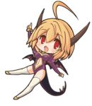  blonde_hair bracelet brooch chibi dragon_tail fang horns jewelry lowres navel nefarian nefarian_(warcraft) personification red_eyes short_hair tail thigh-highs thighhighs tooth warcraft white_legwear white_thighhighs wings world_of_warcraft 