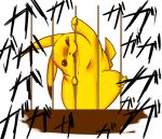  blood cage no_humans pikachu pokemon pokemon_(creature) tea-child 