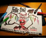  flandre_scarlet hat marker marker_(medium) oso oso_(toolate) pen photo ranguage solo the_embodiment_of_scarlet_devil touhou traditional_media wings 