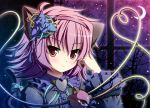  akashio_(loli_ace) animal_ears cat_ears cat_tail eyeball kemonomimi_mode komeiji_satori purple_eyes purple_hair short_hair solo tail third_eye touhou violet_eyes 