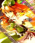  beret braid hat hong_meiling long_hair nekobu pants red_hair redhead solo spell_card touhou twin_braids very_long_hair 