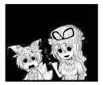  empty_eyes hokuto_(artist) hokuto_(scichil) multiple_girls open_mouth ouch touhou translated yakumo_ran yakumo_yukari 