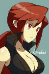  cleavage elite_four kanna_(pokemon) lorelei no_glasses pokemon ponytail red_eyes red_hair redhead souji 