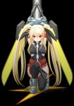  bardiche belt dual_wielding energy_sword fate_testarossa gauntlets hair_ribbon long_hair lyrical_nanoha mahou_shoujo_lyrical_nanoha mahou_shoujo_lyrical_nanoha_strikers one_knee red_eyes ribbon solo sword t2r thigh-highs thighhighs twintails weapon 