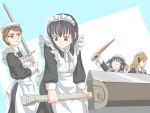  berserk closed_eyes crossover dragonslayer_(sword) emma energy_sword eyes_closed hair_pull huge_weapon iijima_takatoshi iijimatakatoshi katana lightsaber maid maid_headdress open_mouth shirley shirley_medison soredemo_machi_wa_mawatteiru sweatdrop sword tatsuno_toshiko tears toy victorian_romance_emma weapon 