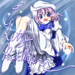  bloomers blue_eyes blush_stickers boots character_name hat lavender_hair letty_whiterock lowres mandara_misaki petticoat pink_hair short_hair solo touhou 