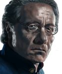  battlestar_galactica commander edward_james_almos edward_james_olmos face glasses highres looking_at_viewer male manly military military_uniform nexusnnn portrait realistic serious uniform william_adama 