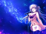  brown_hair game_cg microphone mikeou nanairo_kouro nanami_haruka night stars 