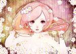  cherry_blossoms flower lips long_hair original solo stare 