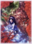  black_hair hairband highres leaf school_uniform skirt solo tohno_akiha toono_akiha tree tsukihime 