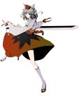  bad_id high_contrast inubashiri_momiji m134 solo sword touhou weapon 