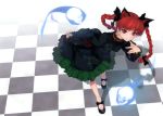  animal_ears braids catgirl collar dress kaenbyou_rin red_eyes red_hair redhead ribbons rokuwata_tomoe touhou 