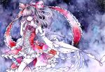  bow frills gohei hair_bow hakurei_reimu miri solo touhou traditional_media watercolor_(medium) 