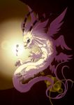 claws deathchaospri digimon digimon_adventure dragon fur green_eyes highres holydramon magnadramon monster short_hair wings yagami_hikari 