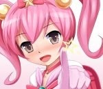  backpack bag blush bow cosplay eto gloves hoshikuzu_witch_meruru kurusu_kanako magical_girl meruru_(oreimo) meruru_(oreimo)_(cosplay) open_mouth ore_no_imouto_ga_konna_ni_kawaii_wake_ga_nai pink_hair pointing randoseru smile solo star twintails 